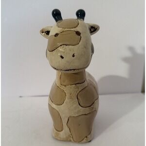 Demdaco Giraffe‎ Noah's Ark Character Glossy Distressed Ceramic Piggy Bank